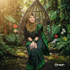 প্রিমিয়াম হাফ সিল্ক মসলিন জামদানি শাড়ি - কালো গ্রীন