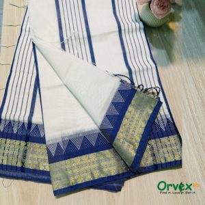 প্রিমিয়াম সফট কটন টাঙ্গাইল তাঁতের শাড়ি (সাদা )